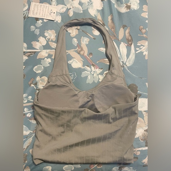 Klassy Network Halter Brami Crop, Grey - Picture 2 of 4